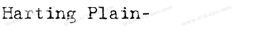 Harting Plain字体转换